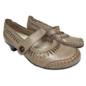 Remonte Dorndorf By Reiner 37/ 7 Leather Shoes Mary Jane tan beige light brown